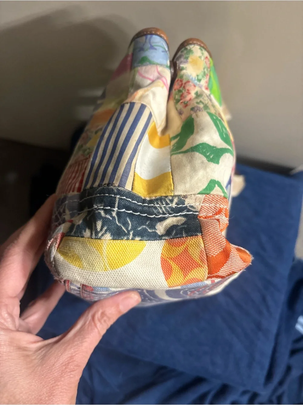 Coach Patchwork Canvas Tote Bag in Multi-Color Vintage